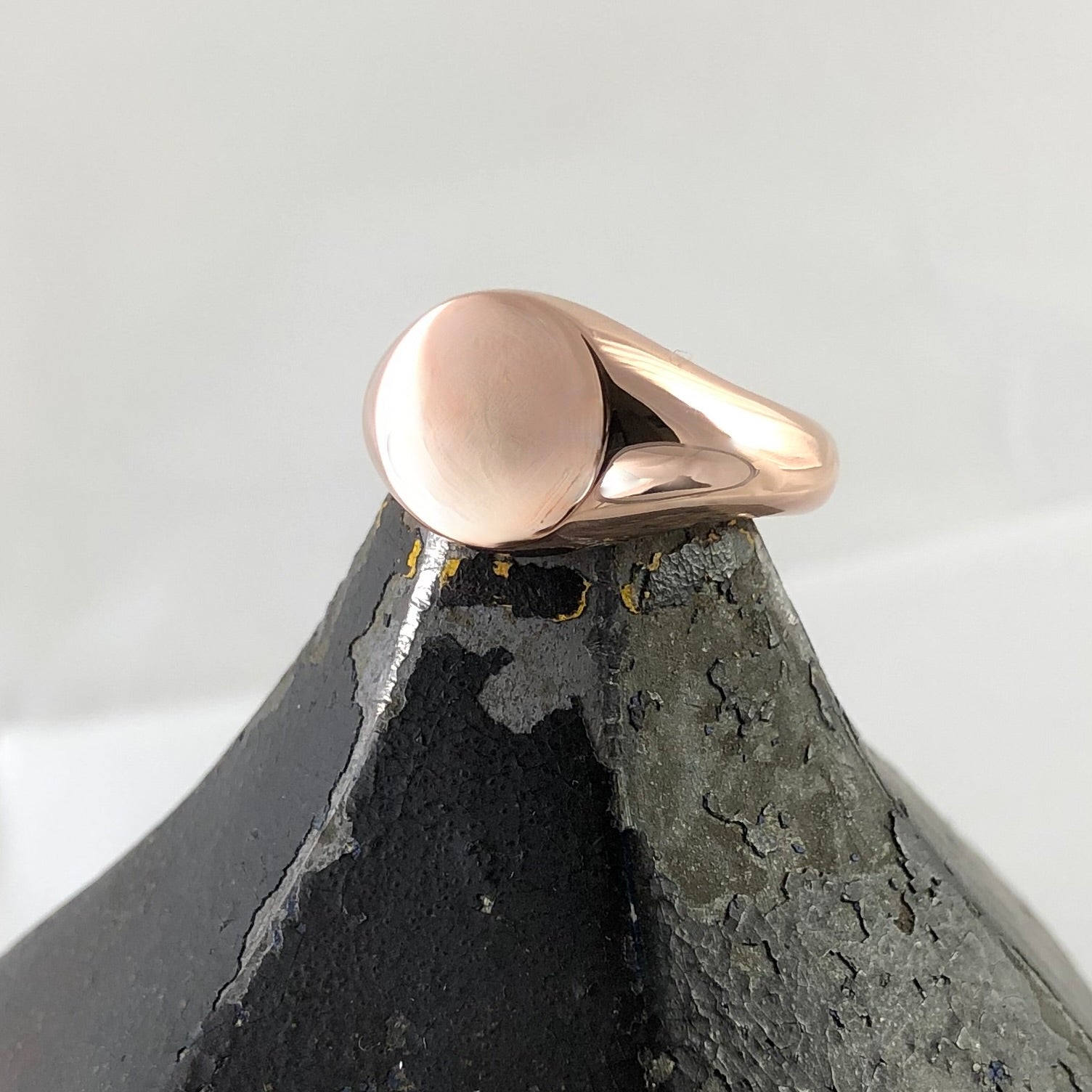 Round 11mm  -  9 Carat Rose Gold Signet Ring