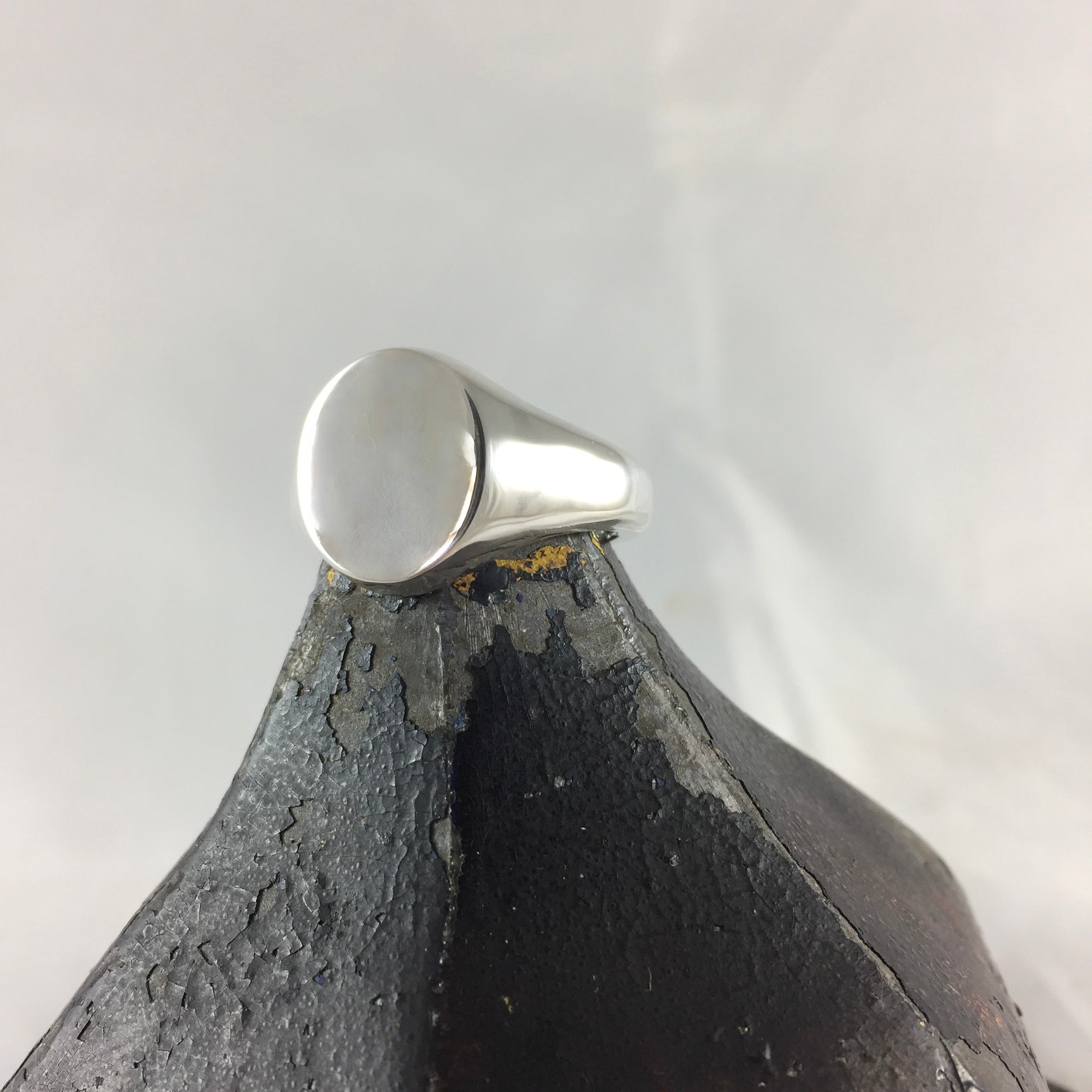 Round 11mm  -  Sterling Silver Signet Ring