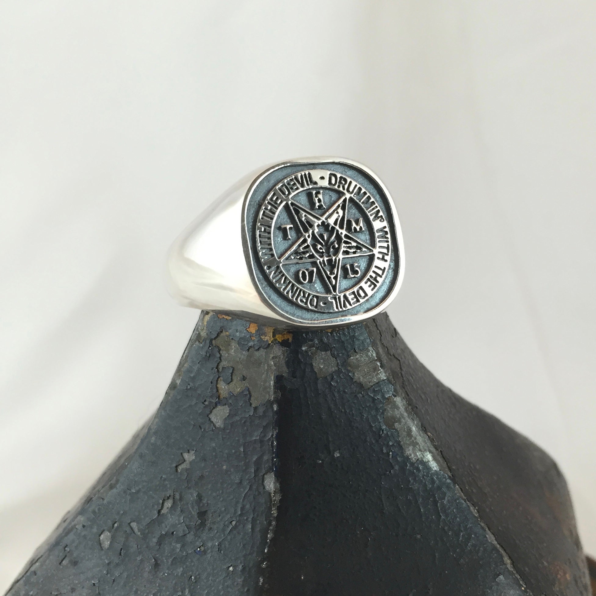 CAD Design Sterling Silver Signet Ring