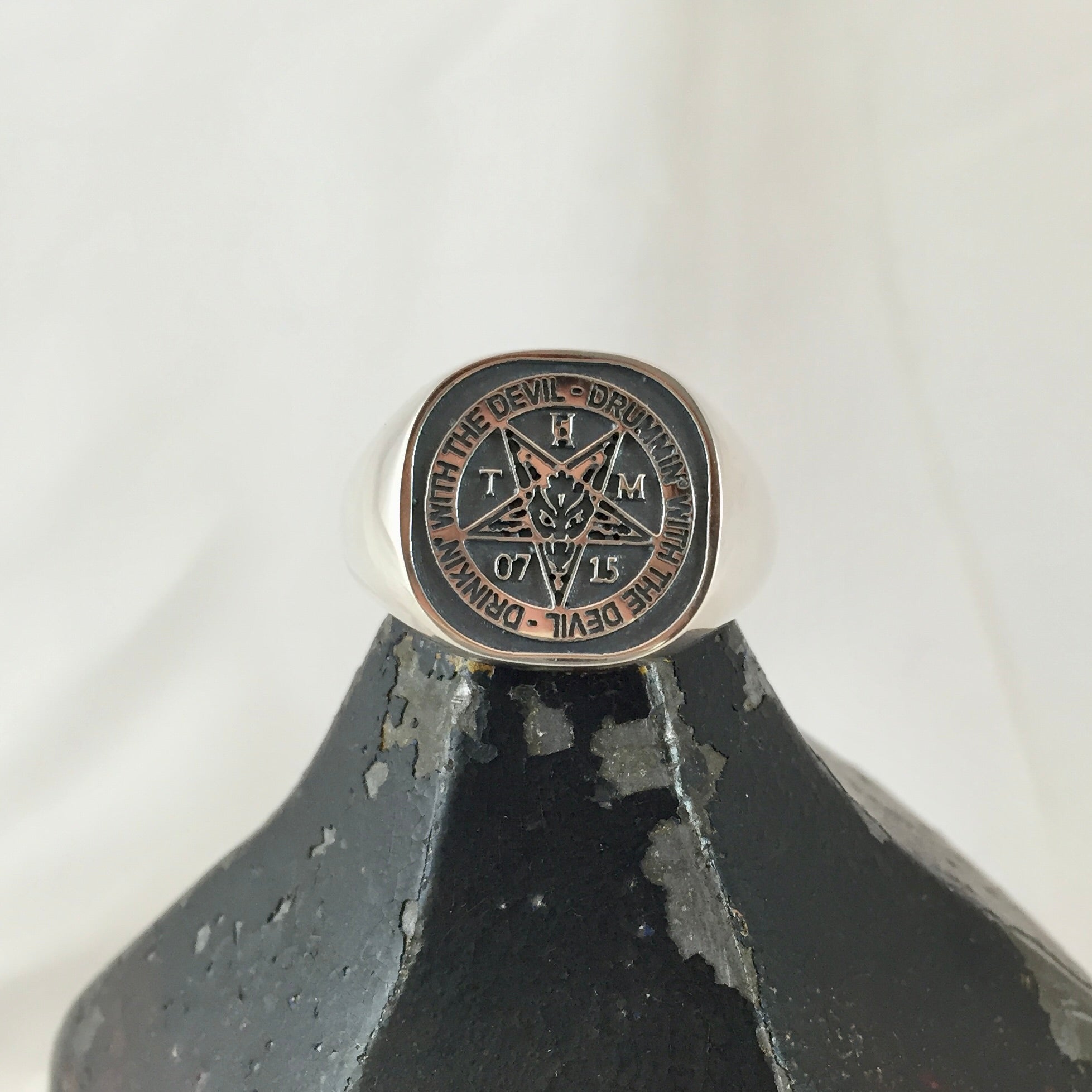 CAD Design Sterling Silver Signet Ring