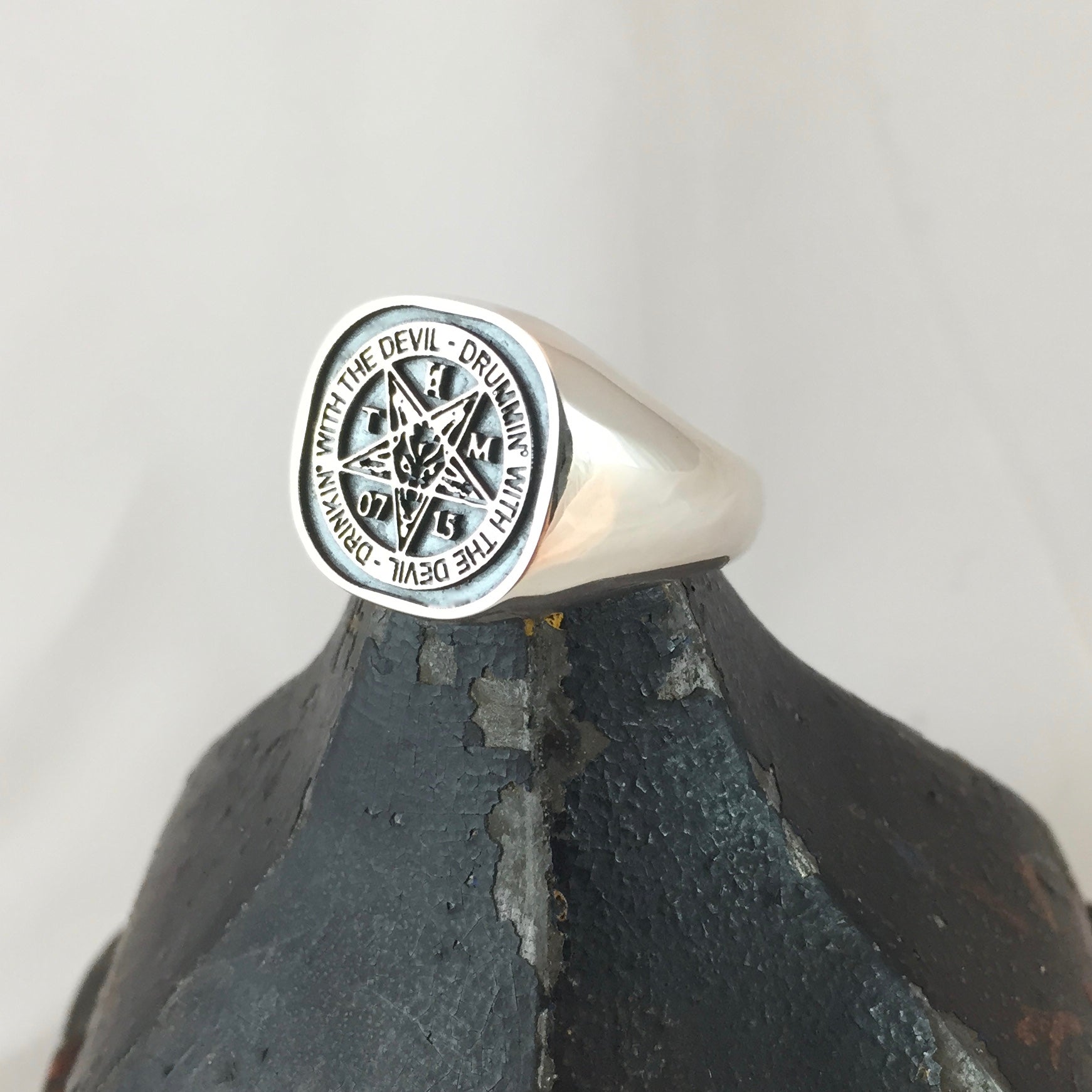 CAD Design Sterling Silver Signet Ring