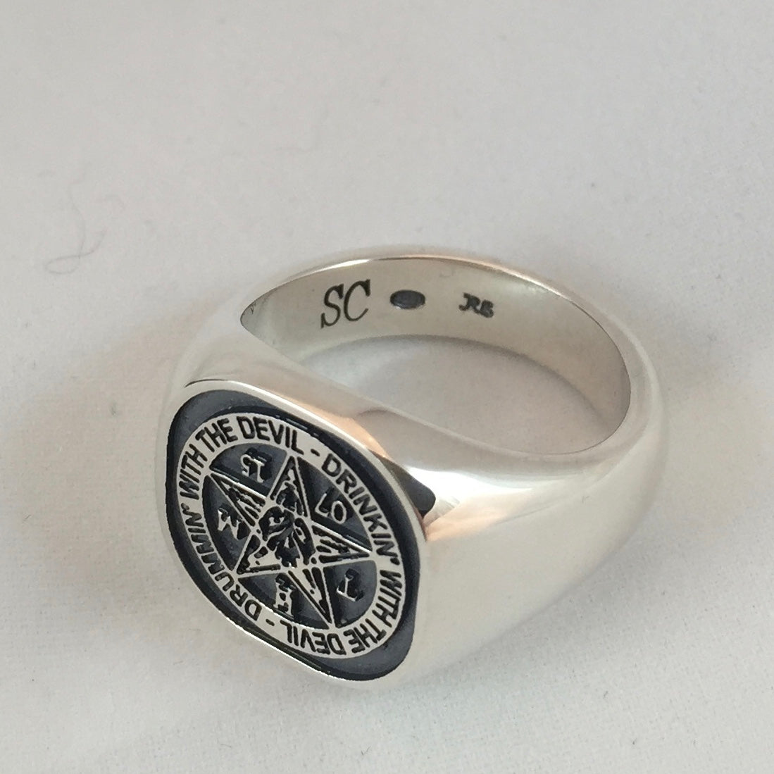 CAD Design Sterling Silver Signet Ring