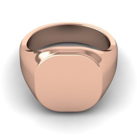 Cushion 12mm x 11mm - 9 Carat Rose Gold Signet Ring