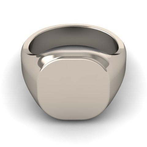 Cushion 14mm x 13mm - Sterling Silver Signet Ring