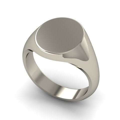 Classic Oval 11mm x 9mm - Sterling Silver Signet Ring