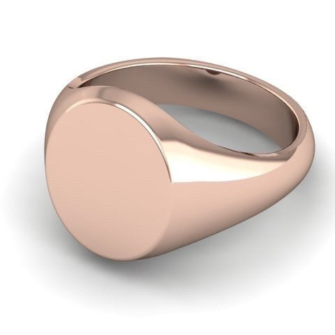 Classic Oval 11mm x 9mm - 9 Carat Rose Gold Signet Ring