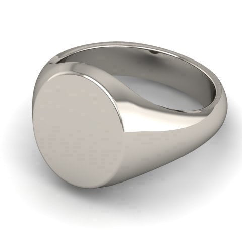 Classic Oval 16mm x 13mm - Sterling Silver Signet Ring