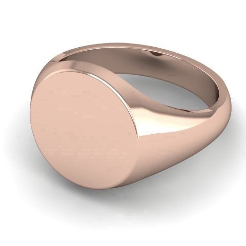 Round 11mm  -  18 Carat Rose Gold Signet Ring