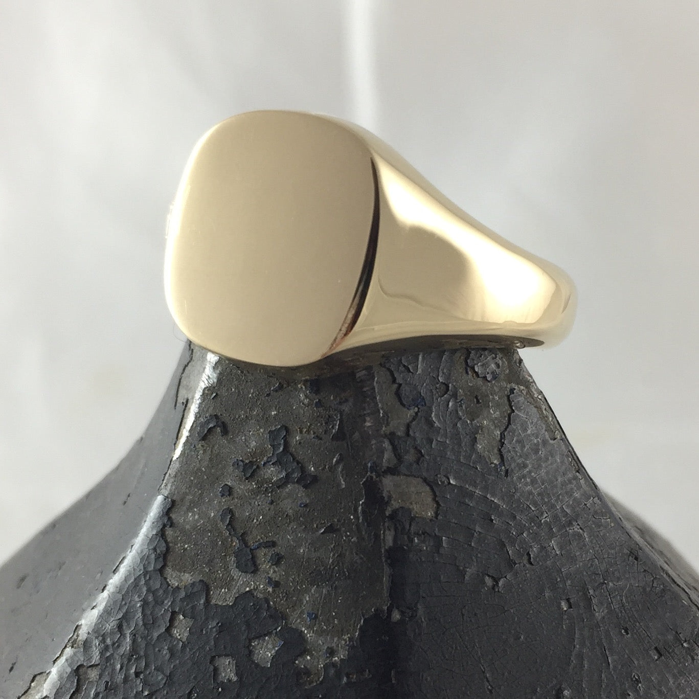 Cushion 14mm x 13mm - 9 Carat Yellow Gold Signet Ring