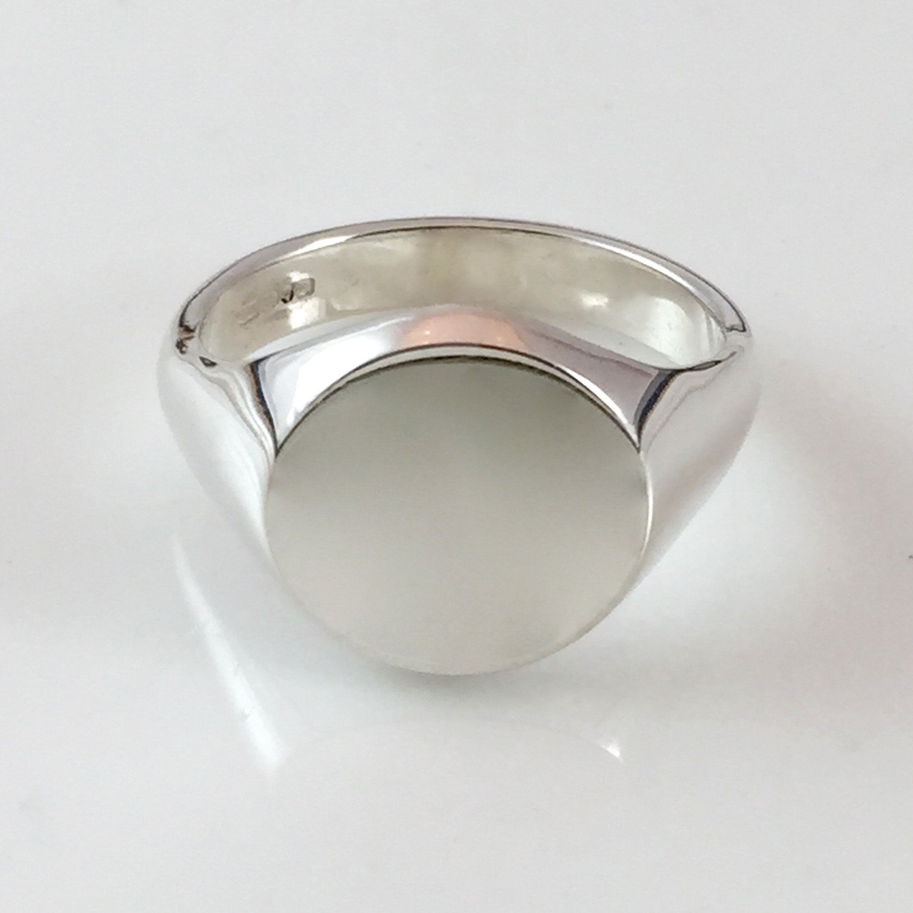 Classic Oval 16mm x 13mm - 9 Carat White Gold Signet Ring