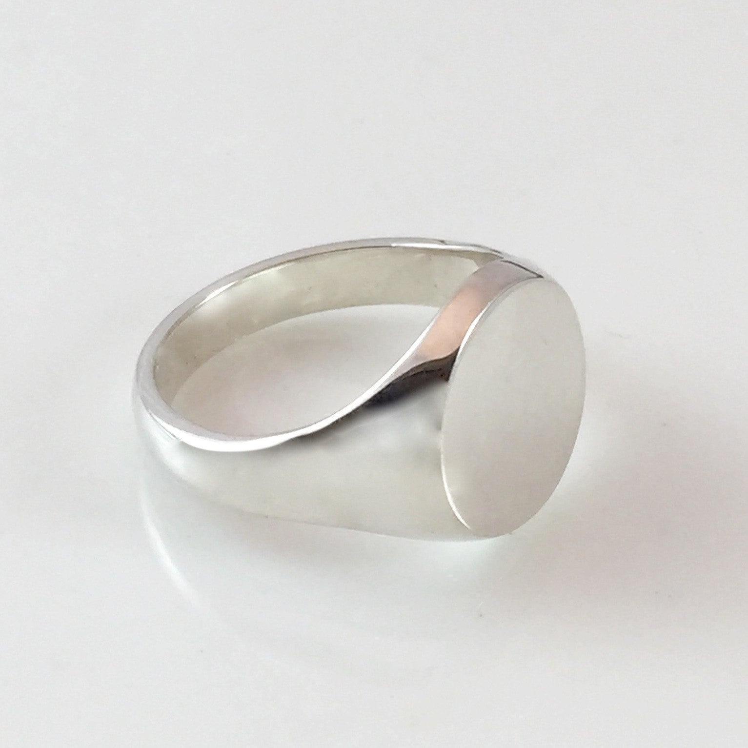 Classic Oval 16mm x 13mm - 18 Carat White Gold Signet Ring