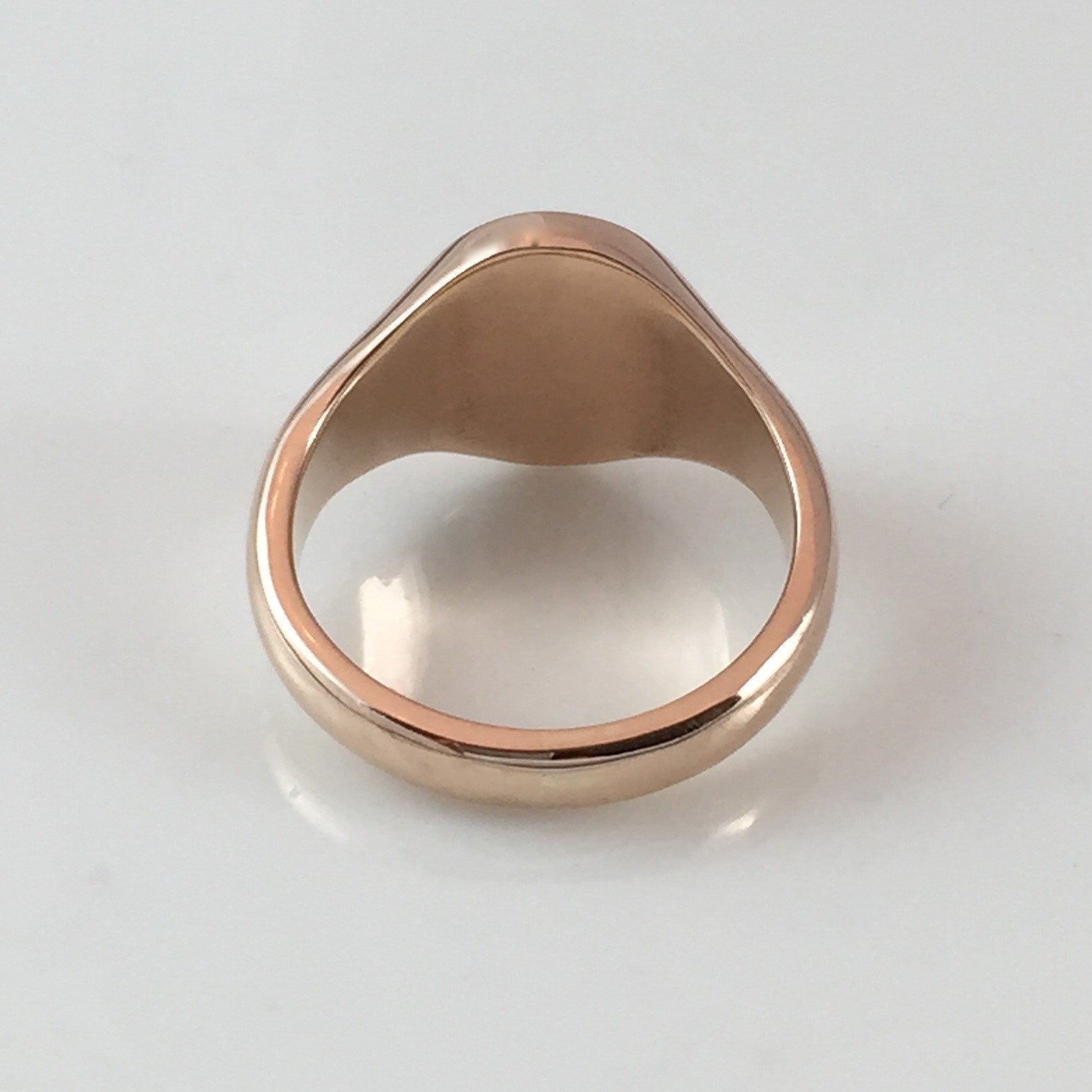 Classic Oval 13mm x 11mm - 9 Carat Rose Gold Signet Ring