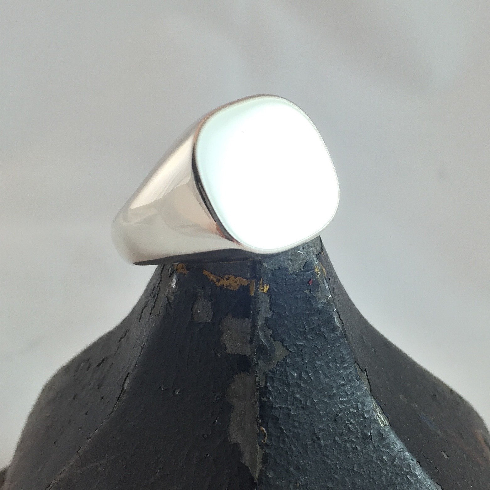 Cushion 16mm x 16mm - Sterling Silver Signet Ring