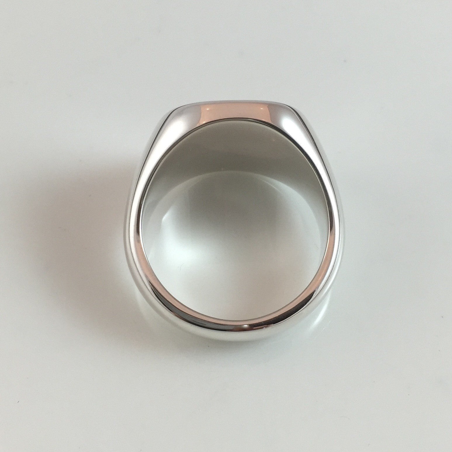 1 Initial Engraved  16mm x 16mm  - Sterling Silver Signet Ring