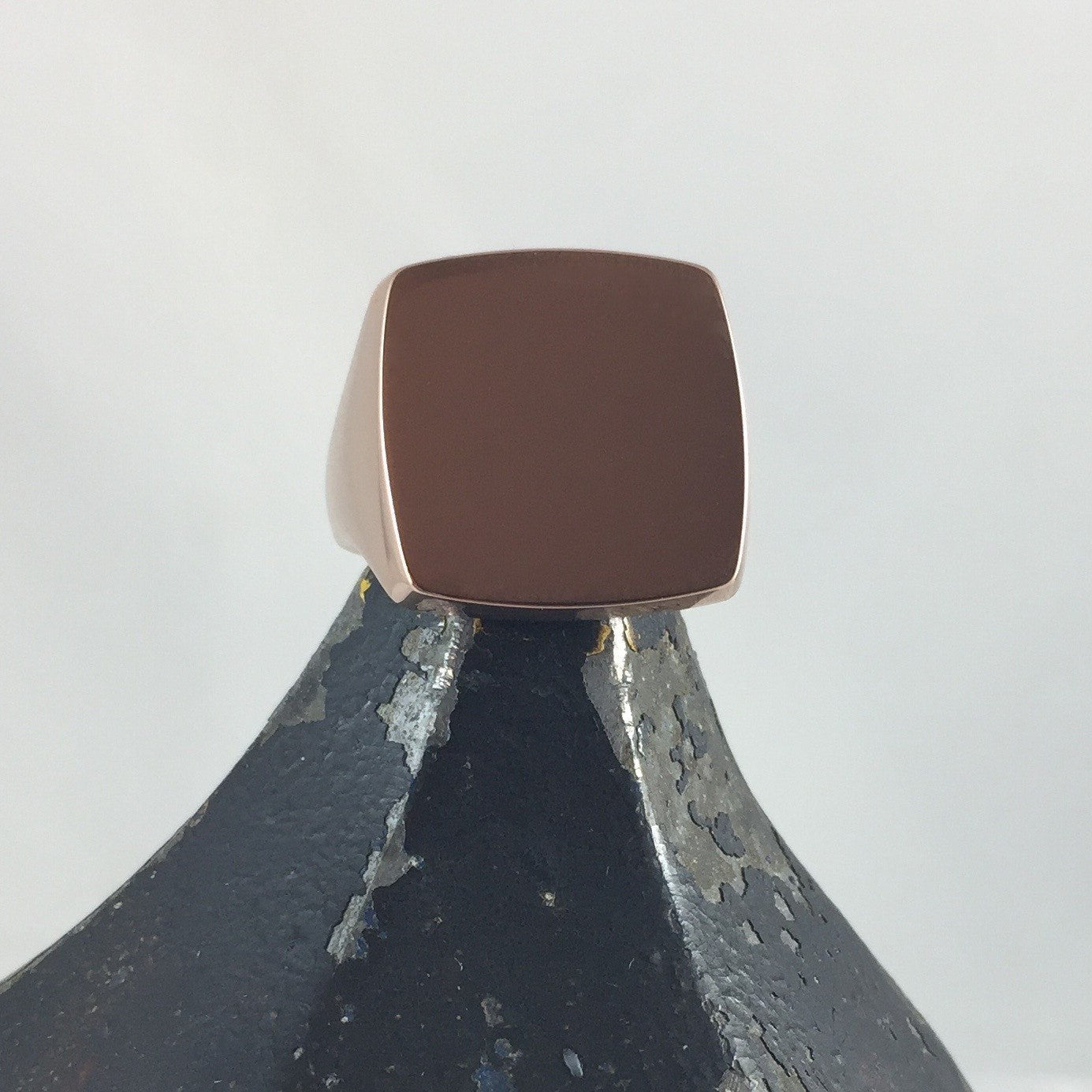 Cushion 18mm x 18mm - 18 Carat Rose Gold Signet Ring