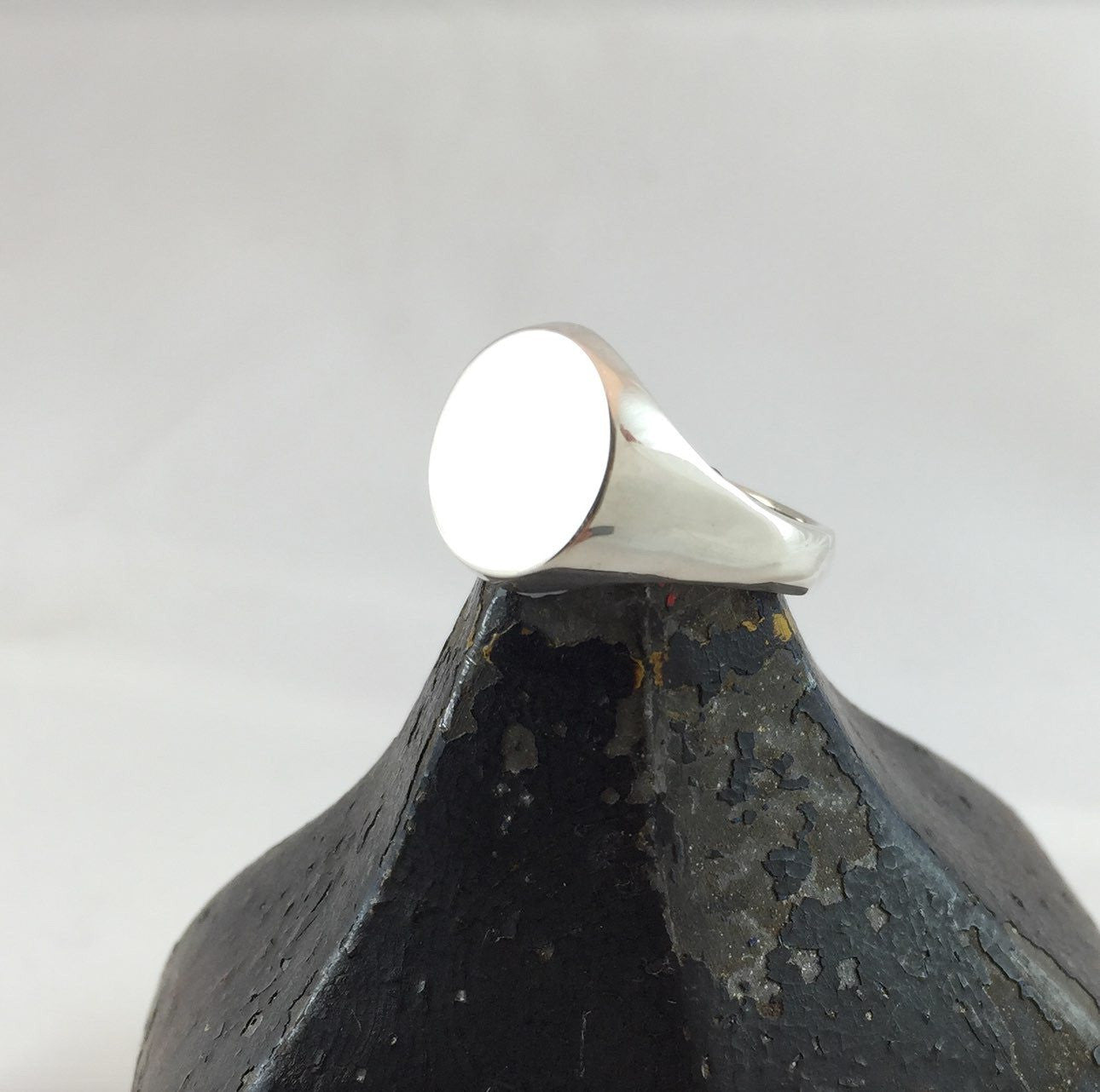 Round 13mm  -  Sterling Silver Signet Ring